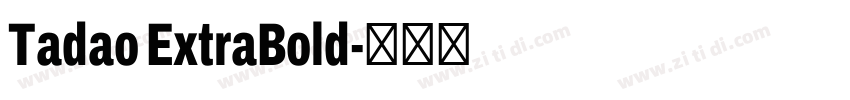Tadao ExtraBold字体转换